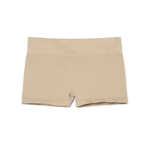 Cropp - Prążkowane kremowe szorty biker - kremowy