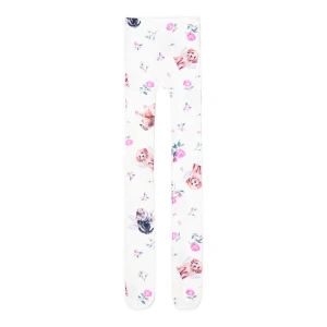 Cropp - Rajstopy ze skrzydlatymi psami i kotami - biały