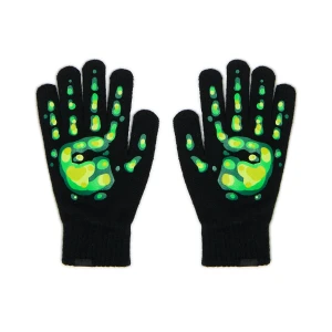 Cropp - Rękawiczki z neonowym nadrukiem - zielony