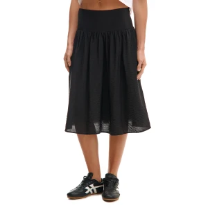 Cropp - Rozkloszowana spódnica midi z kieszeniami - czarny
