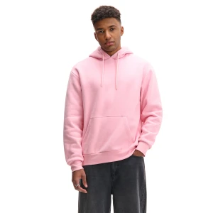 Cropp - Różowa bluza regular z kapturem - różowy