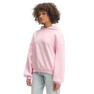 Cropp - Różowa bluza z kapturem - różowy
