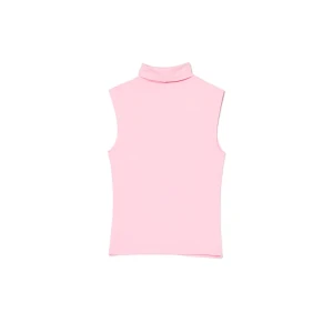 Cropp - Różowa bluzka z golfem - różowy