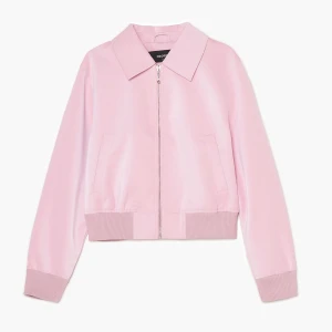 Cropp - Różowa bomberka z imitacji skóry - różowy