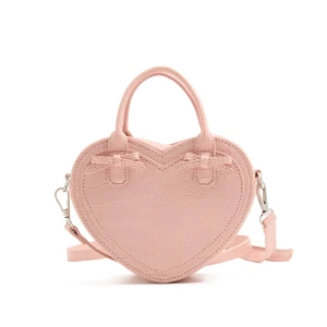 Cropp - Różowa torebka w kształcie serca - różowy