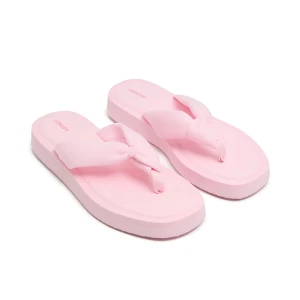 Cropp - Różowe klapki japonki - różowy