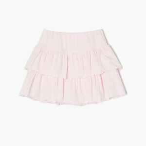 Cropp - Różowe skortsy z falbanami - różowy
