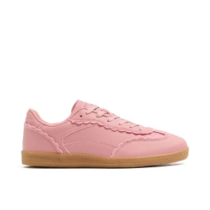 Cropp - Różowe sneakersy z szydełkowymi elementami - różowy