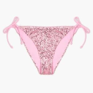 Cropp - Różowy dół od bikini z cekinami - różowy