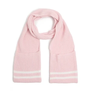 Cropp - Różowy szalik z kieszeniami - różowy