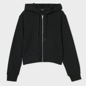 Cropp - Rozpinana bluza basic z kapturem - czarny