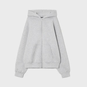 Cropp - Rozpinana bluza basic z kapturem - jasny szary