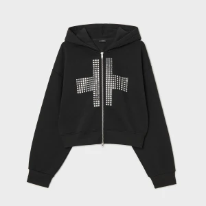 Cropp - Rozpinana bluza z aplikacją - czarny
