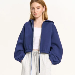 Cropp - Rozpinana bluza z dodatkową regulacją - granatowy