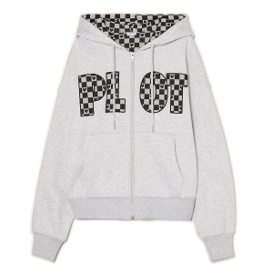 Cropp - Rozpinana bluza z kapturem i aplikacją - jasny szary