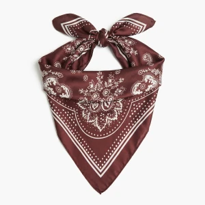 Cropp - Satynowa chustka ze wzorem paisley - kasztanowy