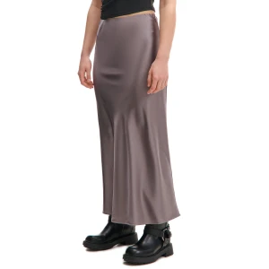 Cropp - Satynowa szara spódnica maxi - szary