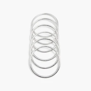Cropp - Set 6 prostych bransoletek - srebrny