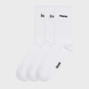 Cropp - Set białych skarpet z napisem - biały
