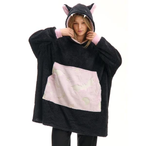 Cropp - Snuddie wampir ze świecącymi elementami - czarny