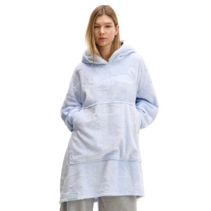 Cropp - Snuddie z wytłaczanym zimowym wzorem - błękitny