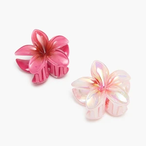 Cropp - Spinki do włosów w kształcie kwiatów - różowy