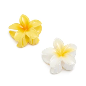 Cropp - Spinki do włosów z motywem kwiatowym - żółty