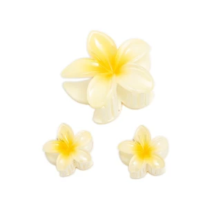 Cropp - Spinki do włosów z motywem kwiatu - żółty