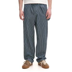 Cropp - Spodnie baggy w granatowe paski - granatowy