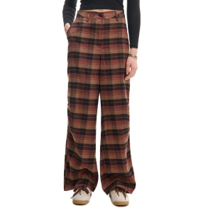 Zdjęcie produktu Cropp - Spodnie baggy w kratę - brązowy