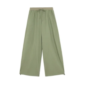 Cropp - Spodnie baggy z regulowanymi nogawkami - zielony