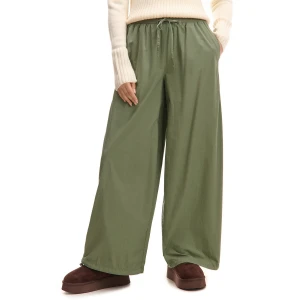 Cropp - Spodnie baggy z regulowanymi nogawkami - zielony