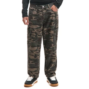 Cropp - Spodnie cargo moro - zielony