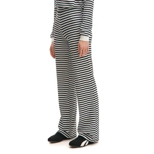 Cropp - Spodnie flare w paski - biały