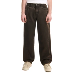 Cropp - Spodnie loose z dekoracyjnymi przeszyciami - brązowy