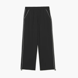 Cropp - Spodnie straight z regulowanymi nogawkami - czarny