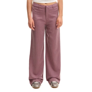 Cropp - Spodnie w paski na haftkę - fioletowy