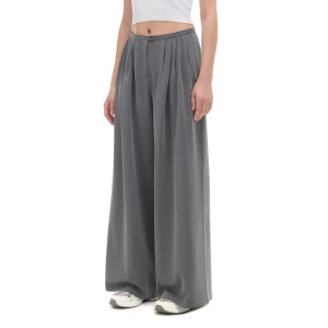 Cropp - Spodnie wide leg - szary