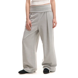 Cropp - Spodnie wide leg z wiskozą - jasny szary