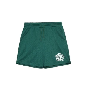 Cropp - Sportowe zielone spodenki z nadrukiem - zielony