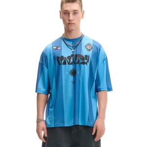 Zdjęcie produktu Cropp - Sportowy T-shirt z nadrukiem all over - błękitny
