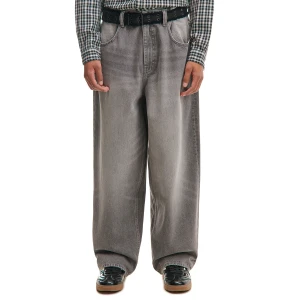 Cropp - Sprane jasnoszare jeansy super baggy - jasny szary