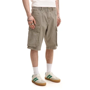 Zdjęcie produktu Cropp - Sprane spodenki z kieszeniami cargo - szary