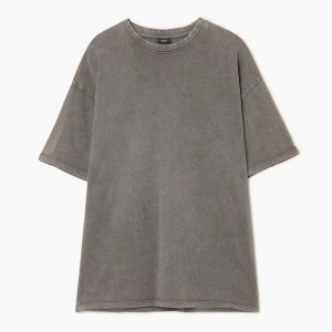 Cropp - Sprany T-shirt i japońskim motywem - szary