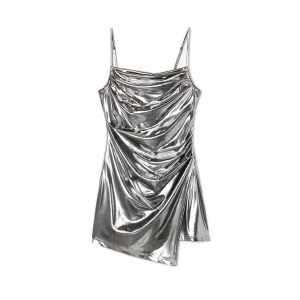 Cropp - Srebrna sukienka mini - jasny szary