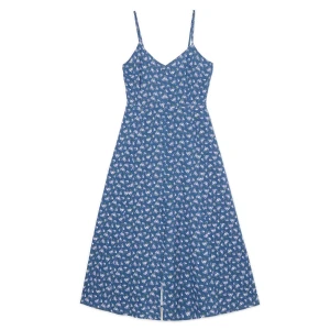 Cropp - Sukienka midi w kwiaty - granatowy