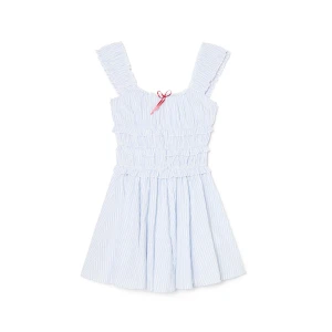 Cropp - Sukienka mini w retro stylu - błękitny
