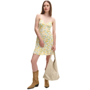 Cropp - Sukienka mini z motywem cytryn - żółty