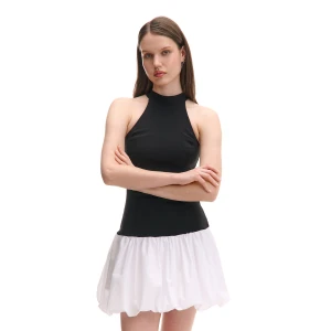 Cropp - Sukienka mini ze spódnicą bombką - czarny