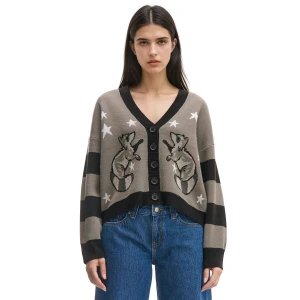 Cropp - Sweter oversize z szopem praczem - szary